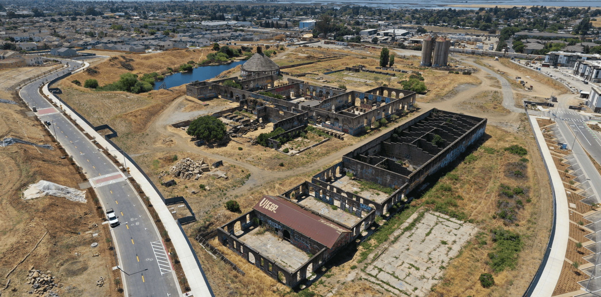 Aerial view of The Ruins